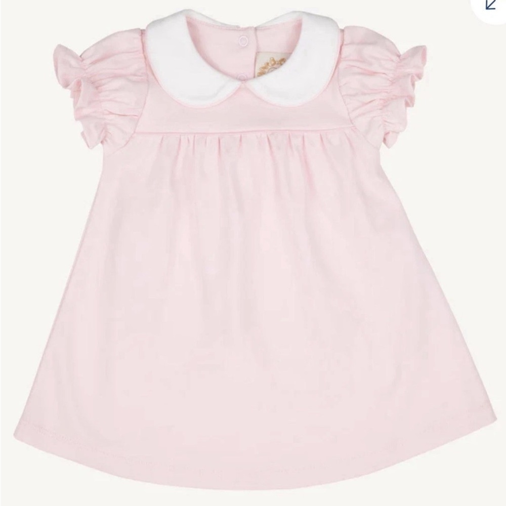 EUC The Beaufort Bonnet Company Holly Day Dress  Sz 4T Pink White Easter Cotton - Picture 6 of 6